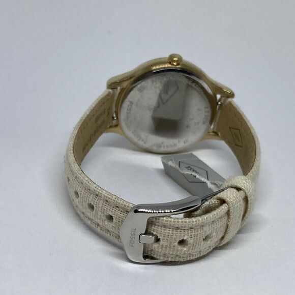 Fossil Laney BQ3391 Women's Cream Leather Analog Dial Quartz Wrist Watch XR639 - Picture 10 of 12